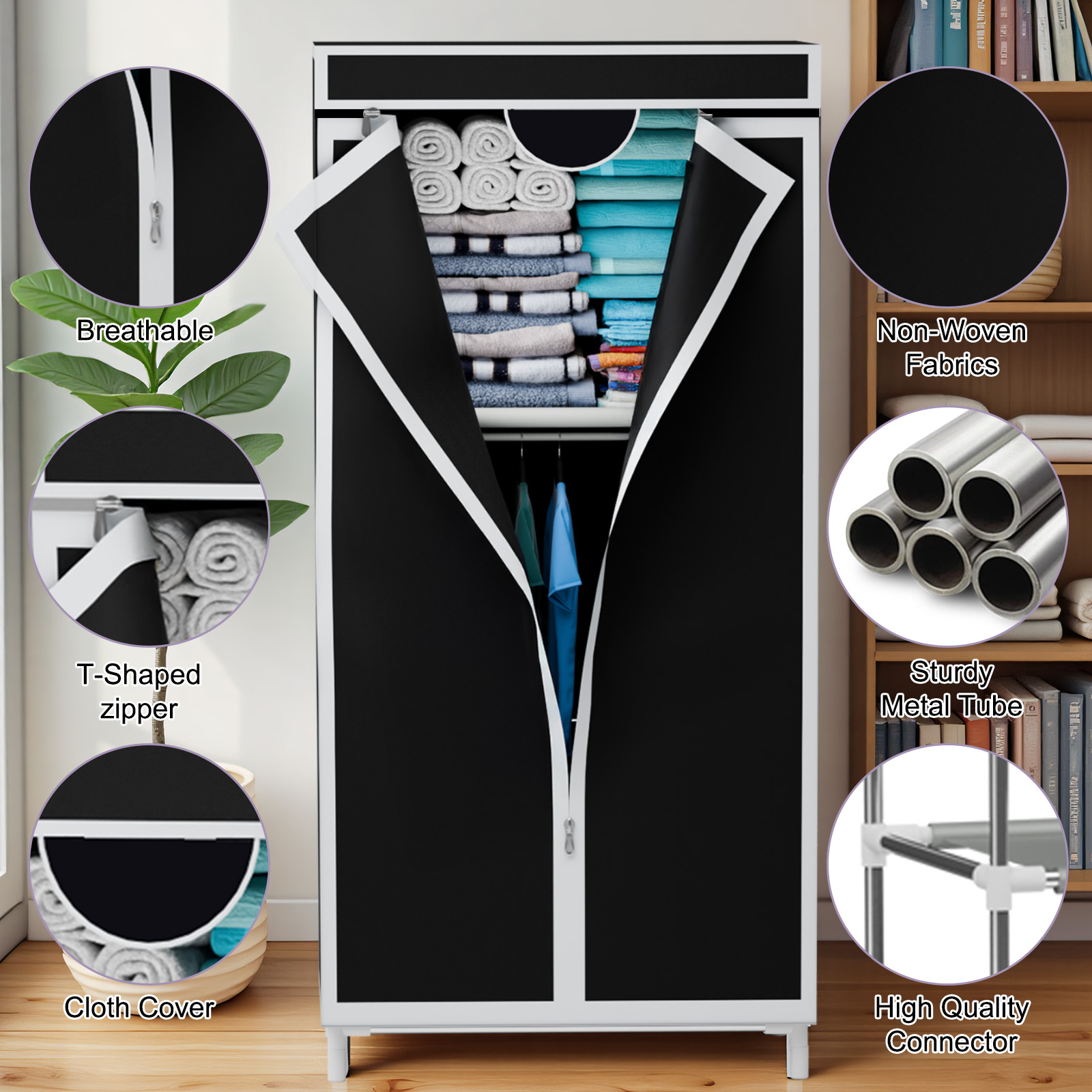 Portable Fabric Wardrobe Close - đánh giá và giá Wardrobe Closet Portable Fabric Cover