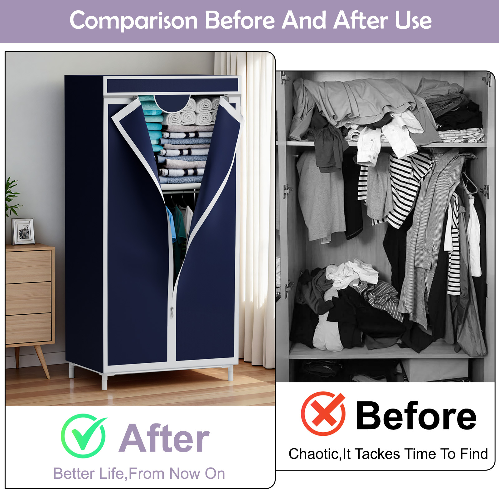 Portable Fabric Wardrobe Close - đánh giá và giá Wardrobe Closet Portable Fabric Cover