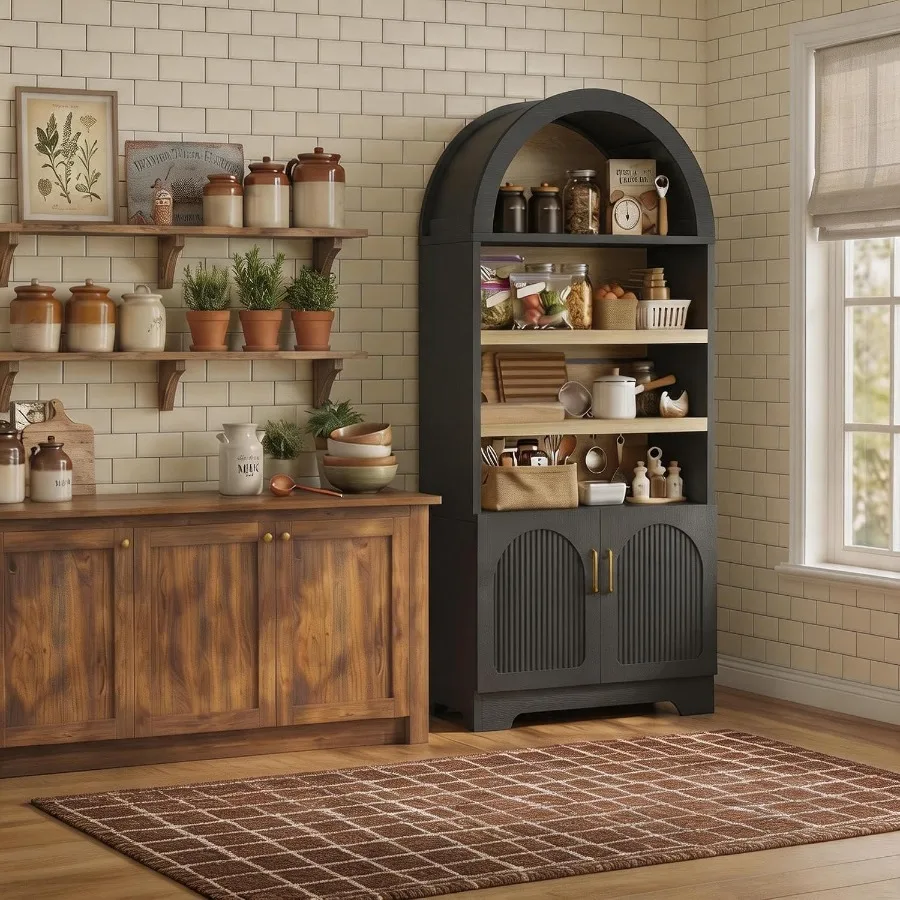 71 Tall Arched Kitchen Pantry  - đánh giá và giá Storage