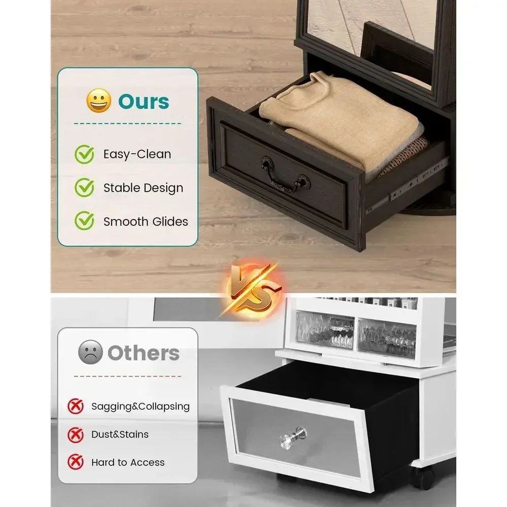 360° Swiveling Lockable Jewelr - đánh giá và giá Full Length Mirror Jewelry Armoire