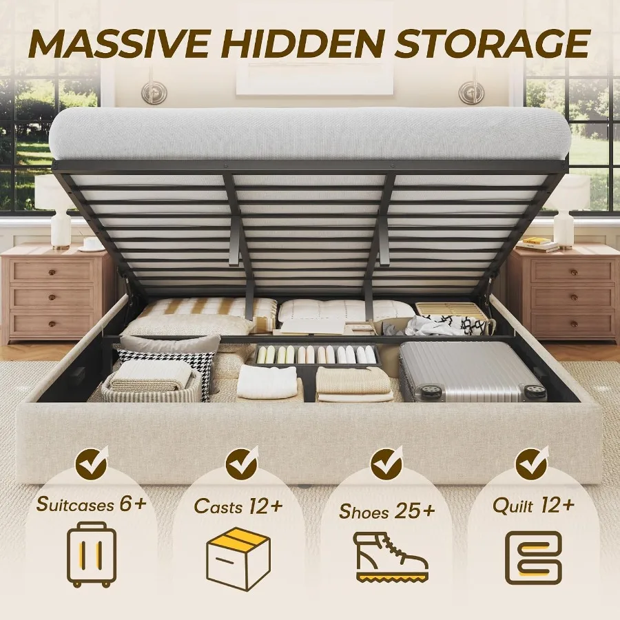 Size Lift Up Storage Bed Frame - đánh giá và giá Gas Lift Storage Bed Hydraulic