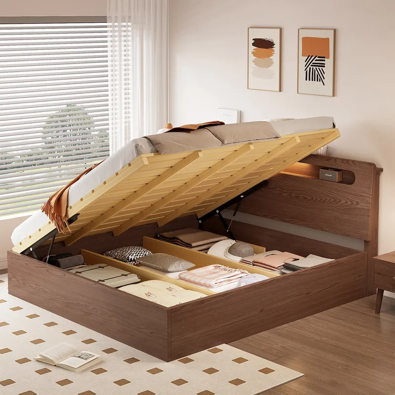 Modern Solid Wood Hydraulic St - đánh giá và giá Gas Lift Storage Bed Hydraulic