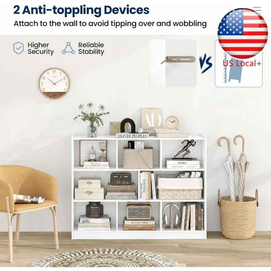 8-Cube Bookcase for living roo - đánh giá và giá Storage