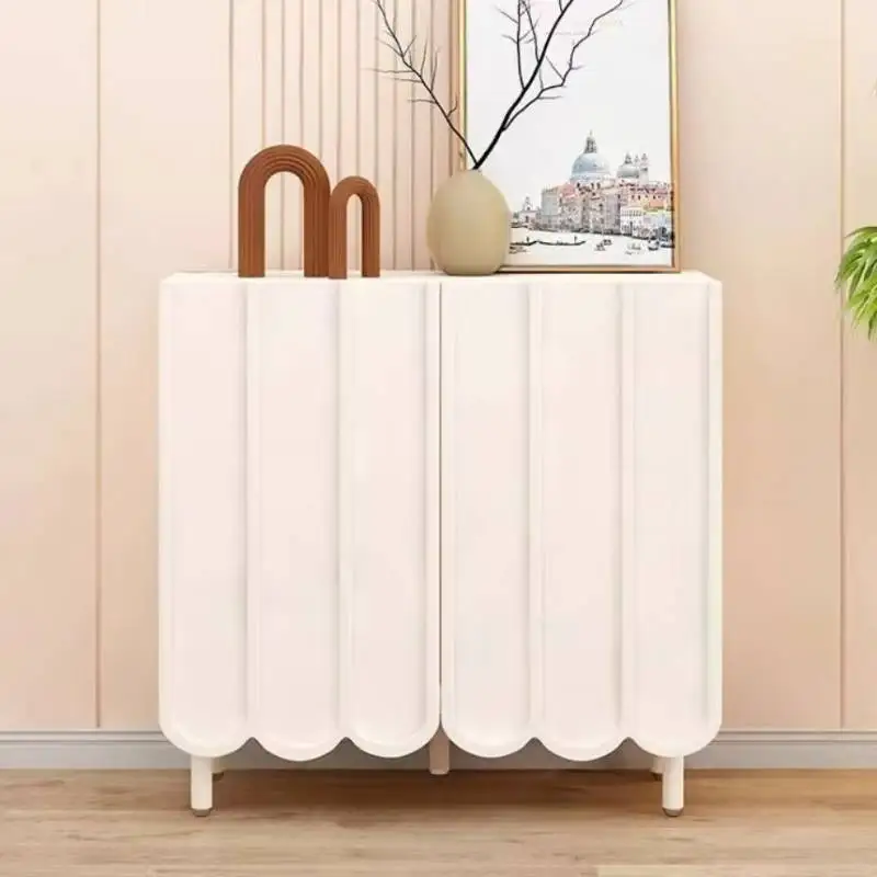 White Minimalist Shoe Cabinet  - đánh giá và giá Shoe Rack Cabinet Narrow Entryway