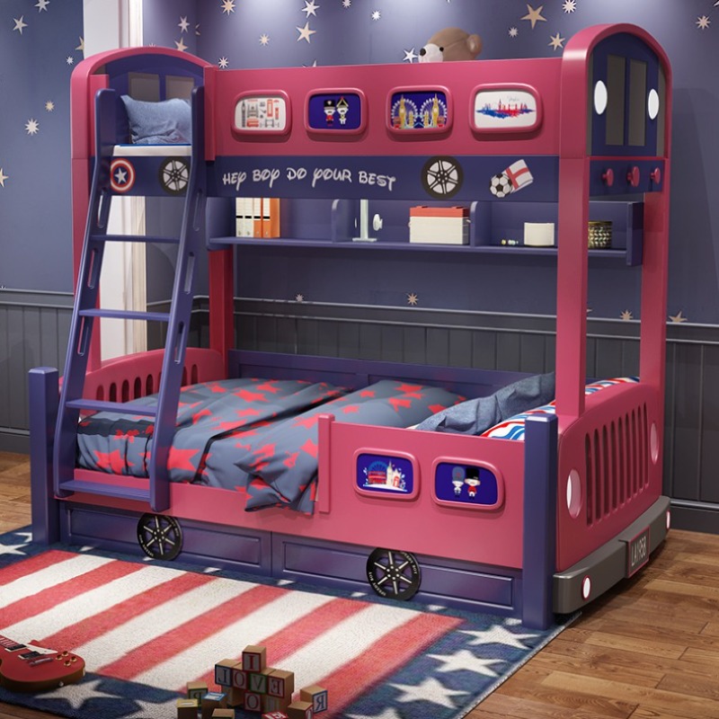 Modern Style Girls Toddler Bed - đánh giá và giá Bunk Bed With Stairs And Slide