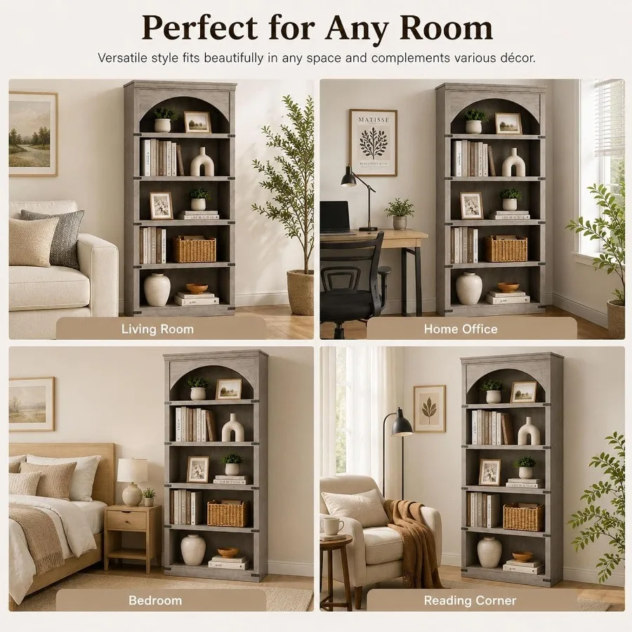 68.7 Tall Farmhouse Arched Boo - đánh giá và giá Storage