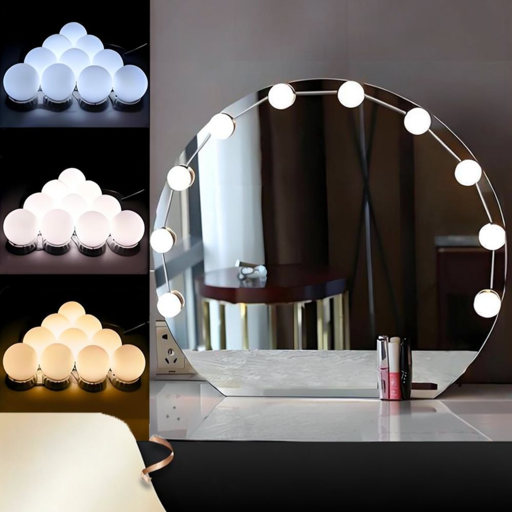 Vanity Mirror Light LED Hollyw - đánh giá và giá Dressing Table Vanity With Lighted Mirror