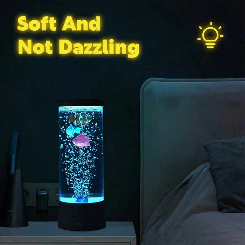 LED Fish Lamp Ambient Night Li - đánh giá và giá Floating Nightstand With Led Light