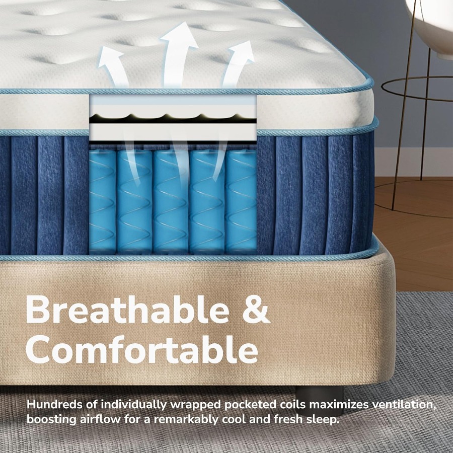 12 Inch Queen Hybrid Mattress  - đánh giá và giá Memory Foam Mattress In A Box Queen